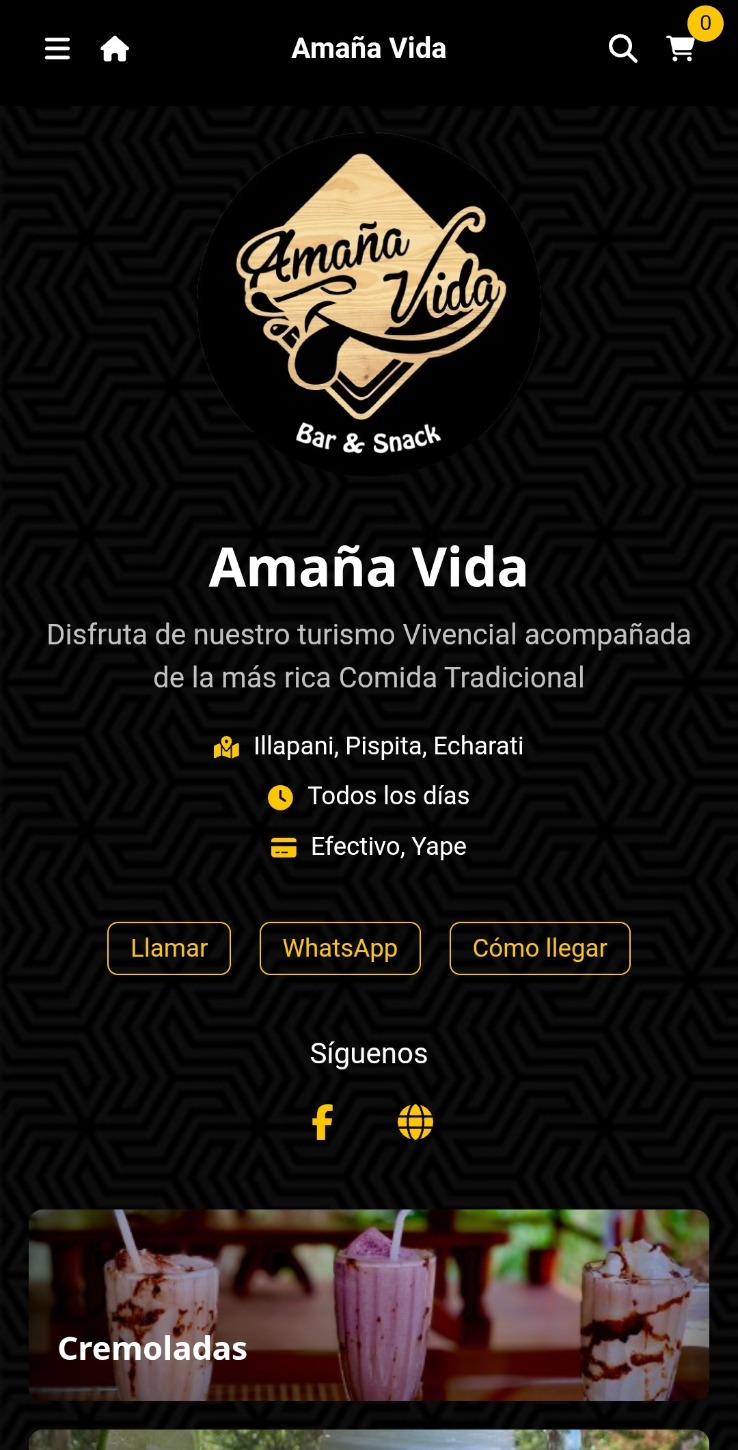 Vista de inicio